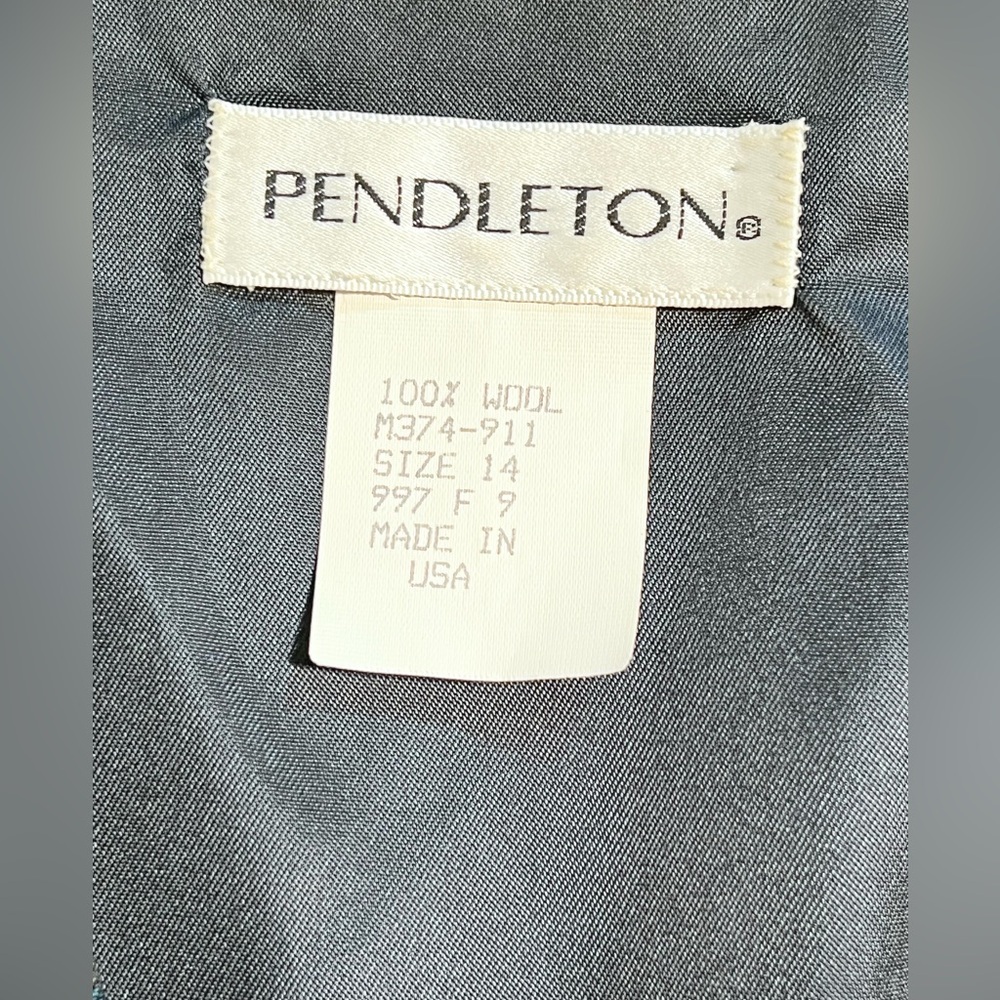 VINTAGE 90s Pendleton tartan plaid 2 piece dress set maxi pleated skirt vest - Picture 11 of 14